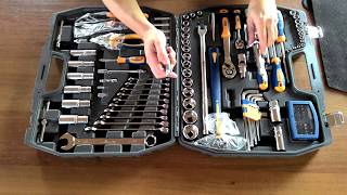 Набор инструментов Kraft KT 700679 - 120 предметов в чемодане - всё для ремонта автомобиля