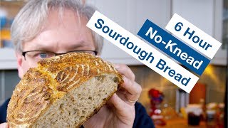 ? 6 Hour Sourdough No-Knead Bread
