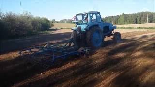 Tractor JuMZ 6AL & homemade cultivator/Трактор ЮМЗ 6AL и культиватор