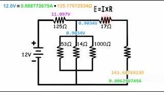Parallel Series Resistor DC Circuit Analysis