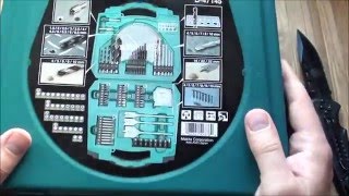 Распаковка.Комплект насадок и свёрел Makita  D-47145.