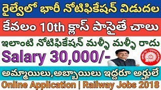 Railway Recruitment Cell Notification For 10th pass | Apply Online For Safaiwala Posts | job search