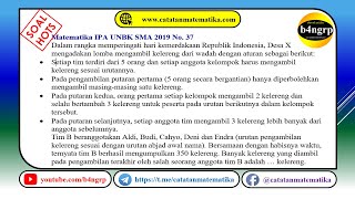 UNBK SMA 2019 Pembahasan Matematika IPA No. 37 | Deret Aritmetika Soal HOTS | Latihan UNBK 2020