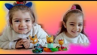 Три Кота. Разноцветный Пластилин  Коржик, Карамелька, и Компот