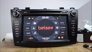 Belsee Android 8.0 Oreo Car Stereo Head Unit 8" Touch Screen for Mazda 3 2009 2010 2011 2012 2013