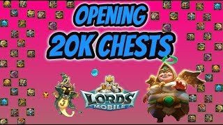 Lords Mobile - Opening (almost) 20K Chests - Got lucky on the Trojan!!!