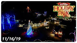 Holiday In The Park at Six Flags Great Adventure - Park Footage 11/16/19