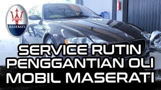 Servis Rutin, Ganti Oli Mesin dan Filter Oli pada Mobil Maserati di Bengkel Maserati Supercar.id