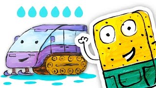 Автомойка Снегохода / Рисуем и моем Снегоход / Губка Же