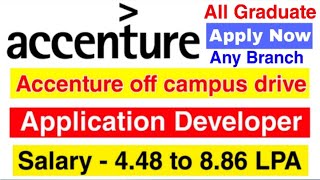 ACCENTURE OFF CAMPUS DRIVE - HYDERABAD | Application Developer (DevOps) | Any Graduate -