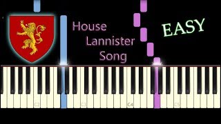 The Rains Of Castamere | EASY Piano Tutorial + FREE Sheet Music