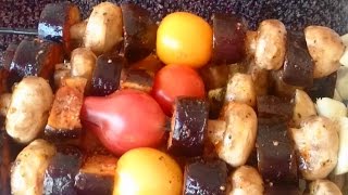 Овощной шашлык в тандыре.