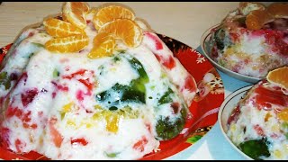 НОВОГОДНИЙ ДЕСЕРТ С МАНДАРИНАМИ БЕЗ ВЫПЕЧКИ! ГОТОВЛЮ ЕГО УЖЕ БОЛЬШЕ 20-ТИ ЛЕТ!