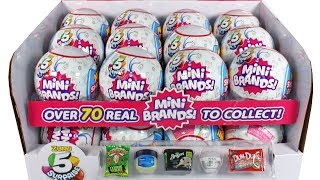 Zuru 5 Surprise Mini Brands Blind Box Full Case Unboxing Toy Review Mini Doll Foods