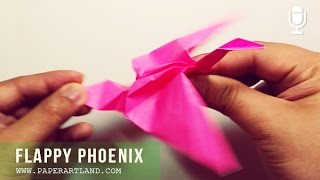 How to Make an Origami for Kids - Paper Bird that can FLAP WINGS | Flappy Phoenix