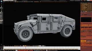 Humvee (Commissioned Work) - Part 1 - Blender 2.79 - Speed Modelling