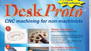 Download and Install the free DeskProto CAM software