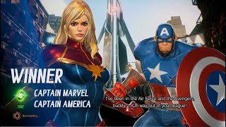 Marvel VS Capcom Infinite Arcade Gameplay - Captain Marvel, Captain America