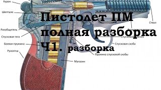 Пистолет ПМ (пистолет Макарова): полная разборка-сборка ч.1