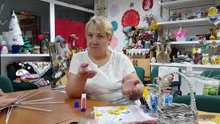Плетение из газетных трубочек и Баба Яга.