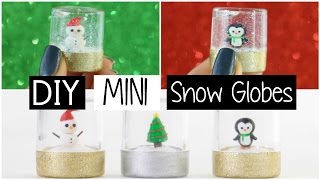 DIY MINI SNOW GLOBES - Three Easy & Cute Designs!