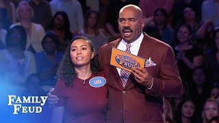 The Zhangs play Fast Money! | Family Feud