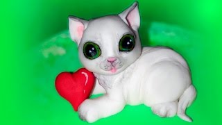Котенок из мастики(1.5 часа за 2 минуты) / Kitty putty(1.5 hours for 2 minutes) - Я - ТОРТодел!