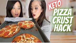 The EASIEST Keto Pizza Crust! BBQ Keto Pizza | Easy Keto Dinner Ideas | Keto Twins