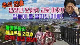 추석연휴 믿었던 오사카 교토마저!! 발등에 불 떨어진 아베!! 일본 불매운동 수출규제 전/후 비교영상  Kyoto 京都 日本 旅行 淸水寺 청수사 travel japan osaka