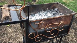 Качель из металла своими руками, мангал и турник