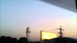Plane landing at Heathrow from the M25