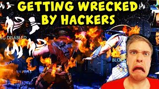 MKX Mobile. HACKERS ARE EVERYWHERE. Getting Destroyed by INSANE Diamond Teams!