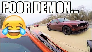Dodge Demon HUMILIATED By a STOCK McLaren 570S!!!