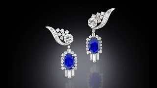 elagant look sapphire dangling earrings models || stone earrings for young girls