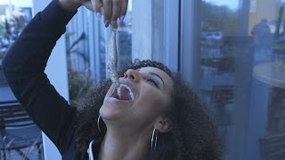SHE SWALLOWED A RAW FISH WHOLE ? ? ?