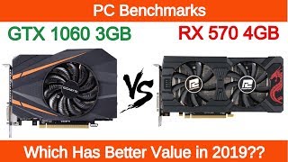 Nvidia GTX 1060 3GB vs AMD RX 570 4GB in 2019