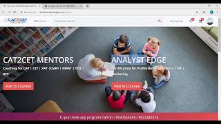 FREE Online Program Launched for CAT CET XAT NMAT SNAP CMAT TISS