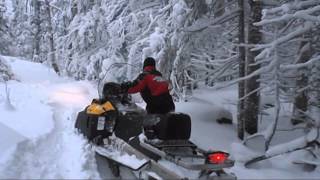 Покатушки на снегоходах на гору Ицыл 24.12.2013