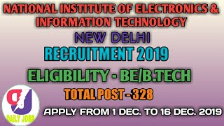 NIELIT delhi recruitment 2019 ||for BE/BTECH
