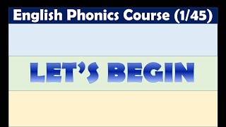 English Phonics Course | Lesson 1/45 | Introduction