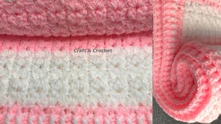 Easy crochet baby blanket/crochet blanket pattern.