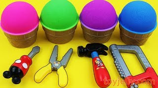 Kinetic Sand VS Mad Matter Kinetic Sand Ice Cream Surprise egg Kinder Surprise Toys Fun for Children