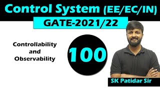 Lec 100 Controllability and Observability | State space analysis