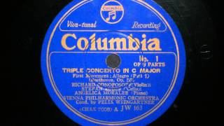 Felix Weingartner - Beethoven - Triple Concerto