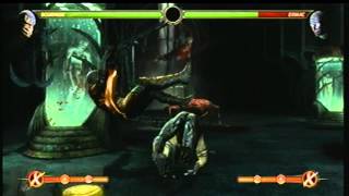 MK9 - Scorpion 44% 45% 46% Meterless in Corner (Reversal settings)