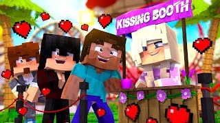 Minecraft  Princess Baby Kayla works at THE KISSING BOOTH in School!