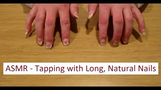 ASMR - Rhythmic Tapping with Long, Natural Nails on a Light Wood Table