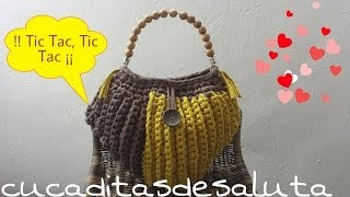 Bolso de Trapillo /Forma Corazón !! Efectos Surcos ¡¡ - Handbag of Heab Form