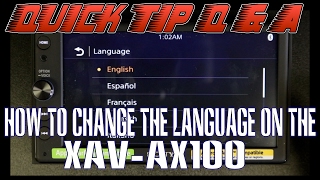 How to change the language on the SONY XAV AX100