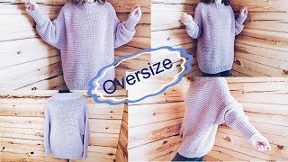 Свитер Оверсайз спицами | Oversize | Свободный свитер